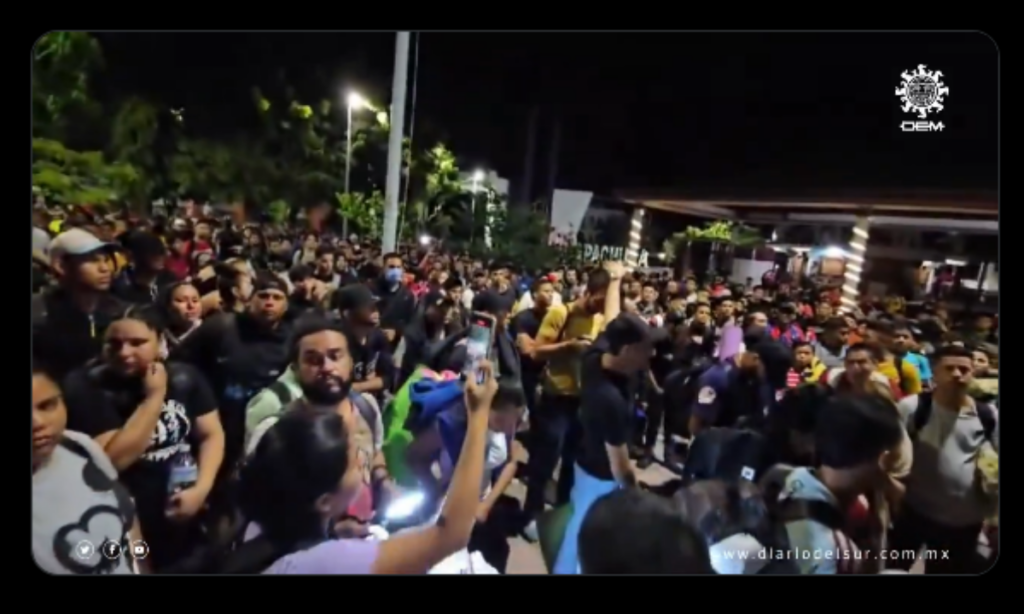 Parte caravana con más 1.000 migrantes del sur de México, van dispuestos a llegar a EE.UU.