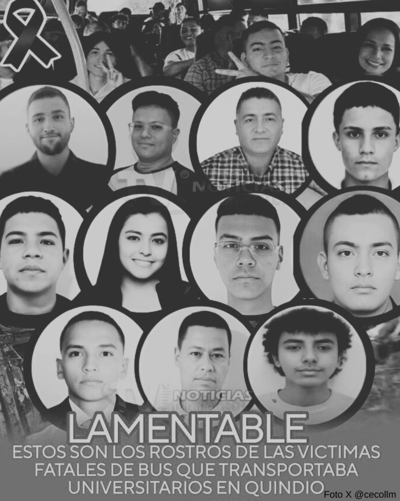 Nueve estudiantes muertos en accidente de autobús en Colombia